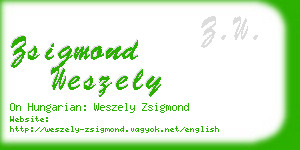 zsigmond weszely business card